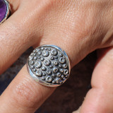 bague ventouses argent massif