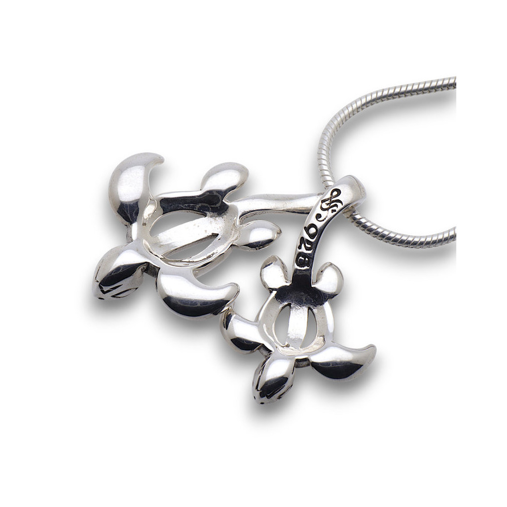 pendentif argent tortue