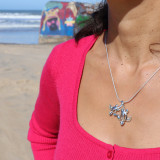 pendentif tortue argent homme