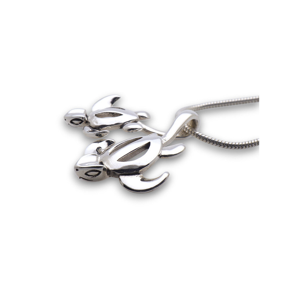 bijoux tortue argent unisexe