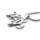 bijoux tortue argent unisexe
