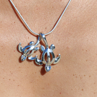 pendentif tortue de mer en argent