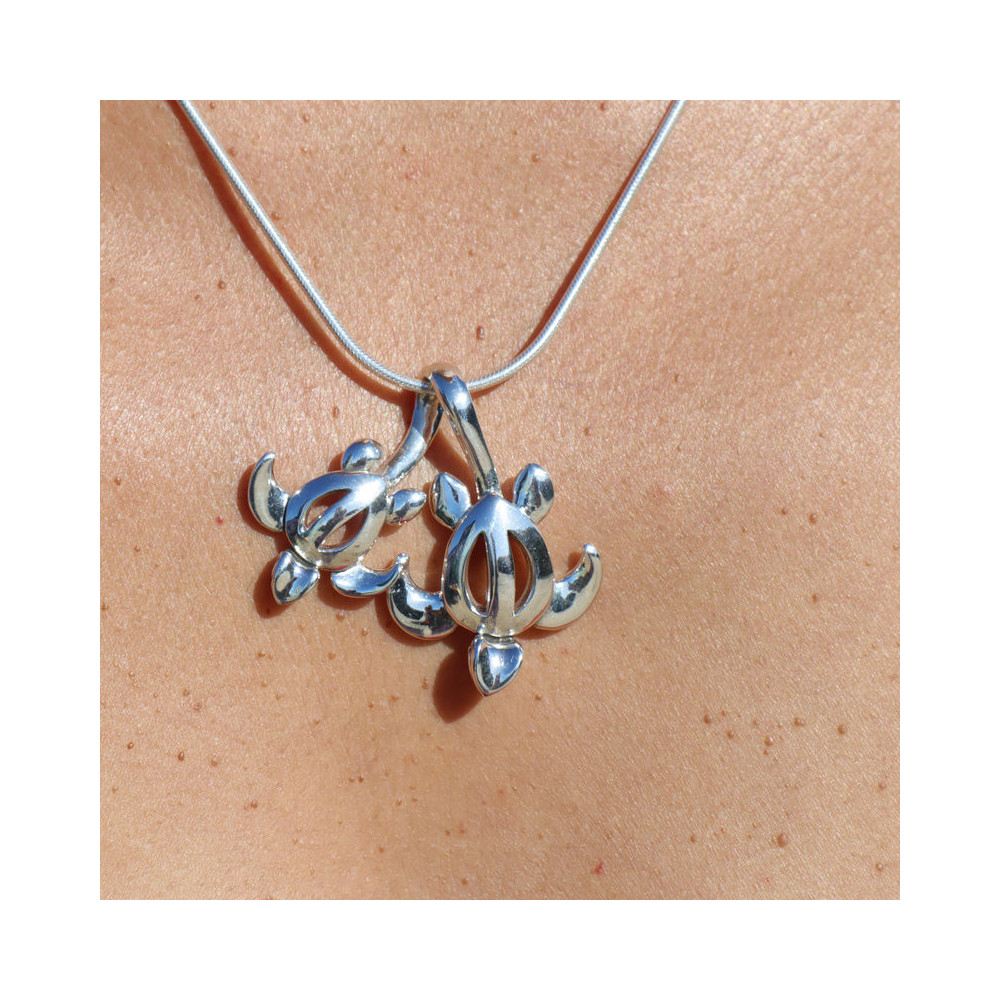 pendentif tortue de mer en argent