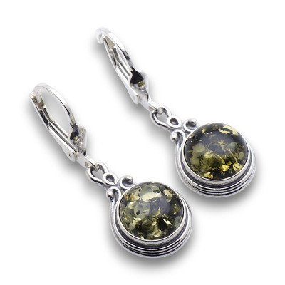 boucles d oreilles argent ambre