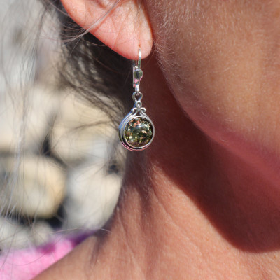 boucles d oreilles femme ambre