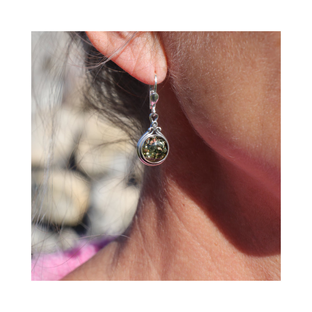 boucles d oreilles femme ambre