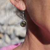 boucles d oreilles pendantes ambre