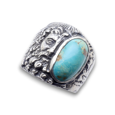 bague argent turquoise
