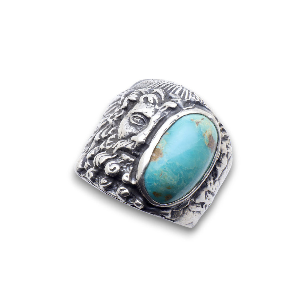 bague argent turquoise