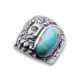 bague argent turquoise