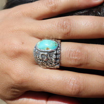 bague en turquoise véritable