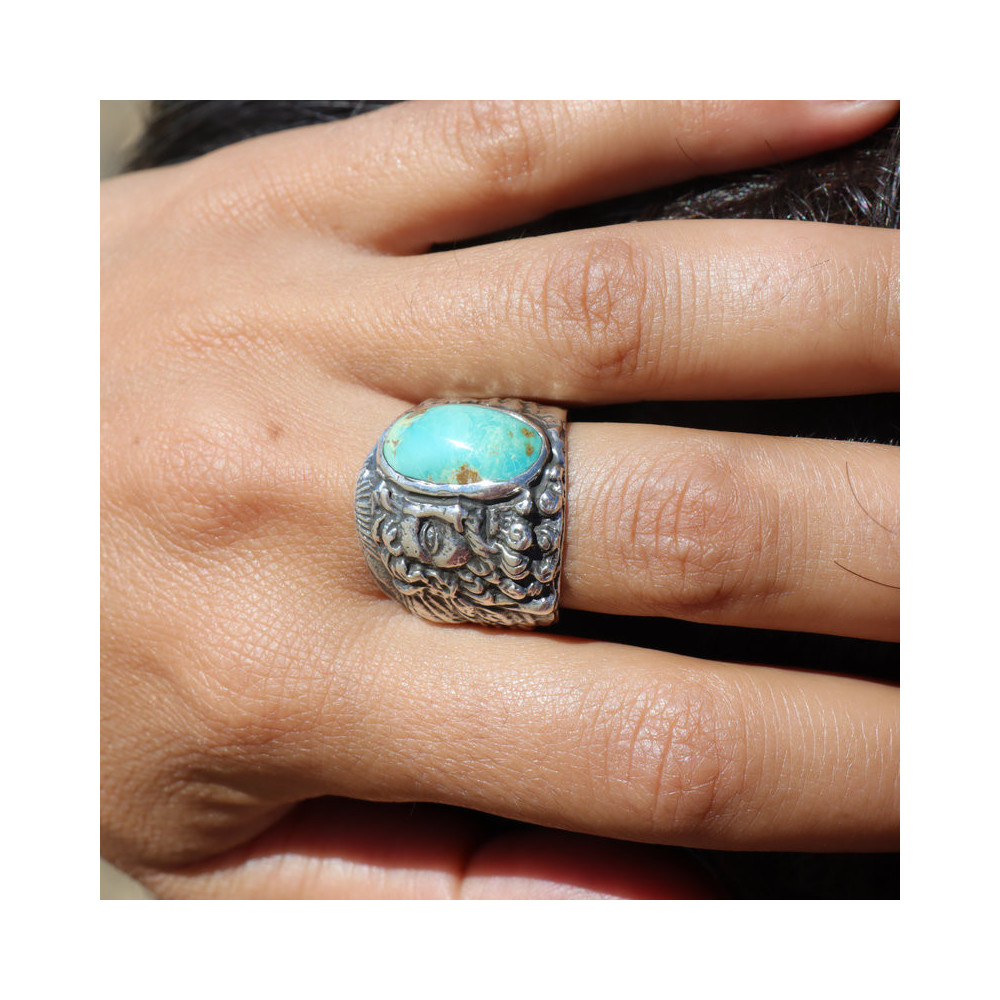 bague en turquoise véritable