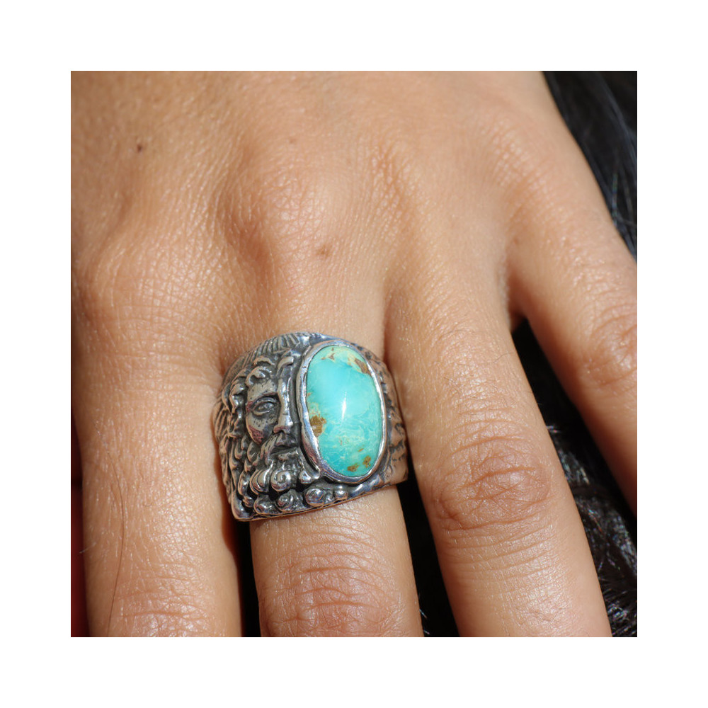 bague argent turquoise femme
