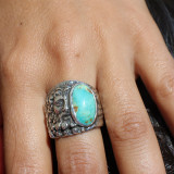 bague argent turquoise femme