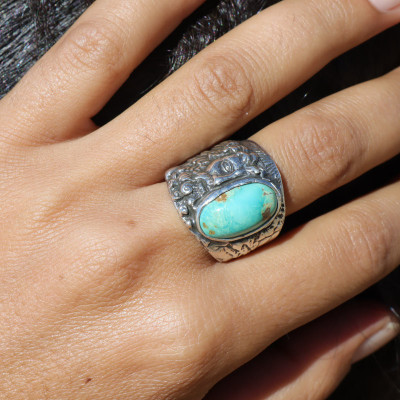 bague argent turquoise originale