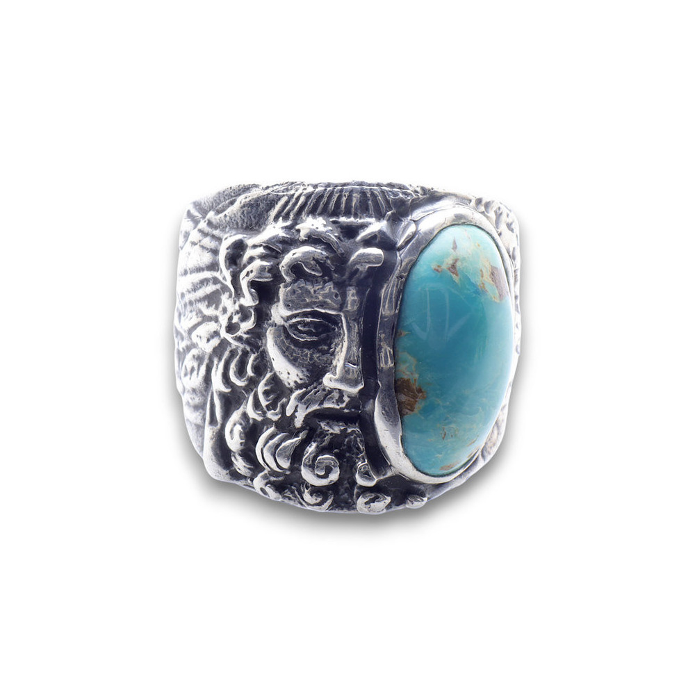 bague argent zeus homme