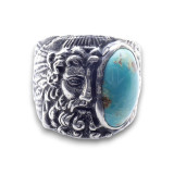 bague argent zeus homme