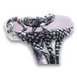 bague cameleon argent et pierre