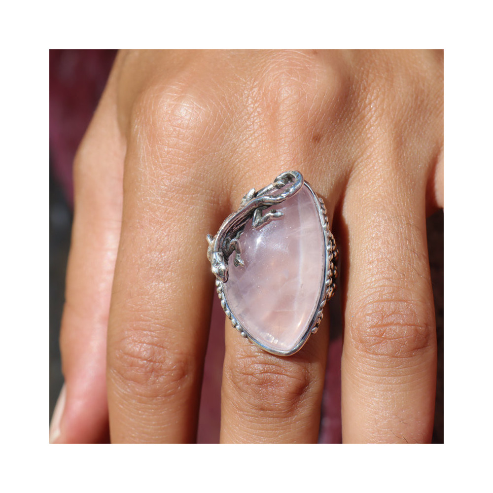bague quartz rose