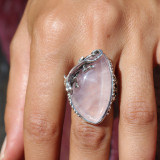 bague quartz rose