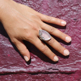 bague quartz rose femme