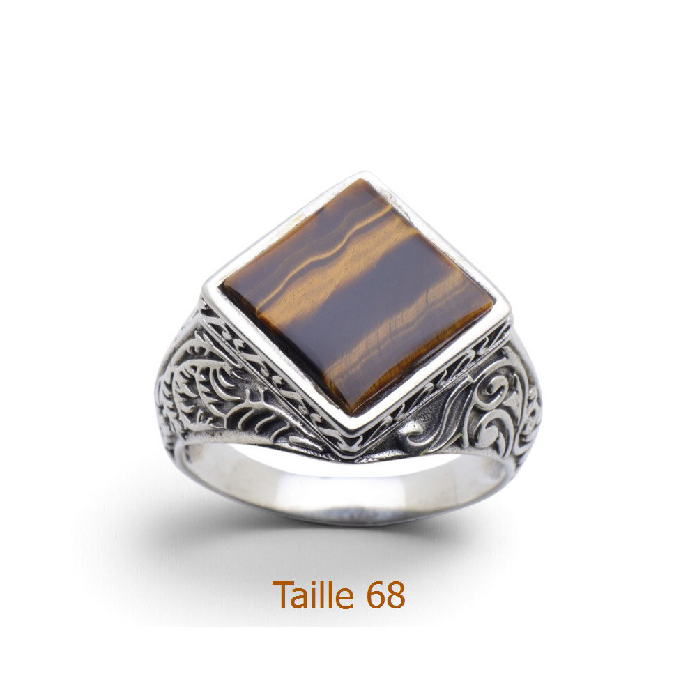bague oeil de tigre femme