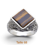 bague oeil de tigre femme