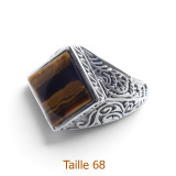 bague oeil de tigre homme