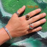 bague oeil de tigre argent
