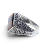 bague oeil de tigre argent femme