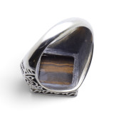 bague oeil de tigre argent homme