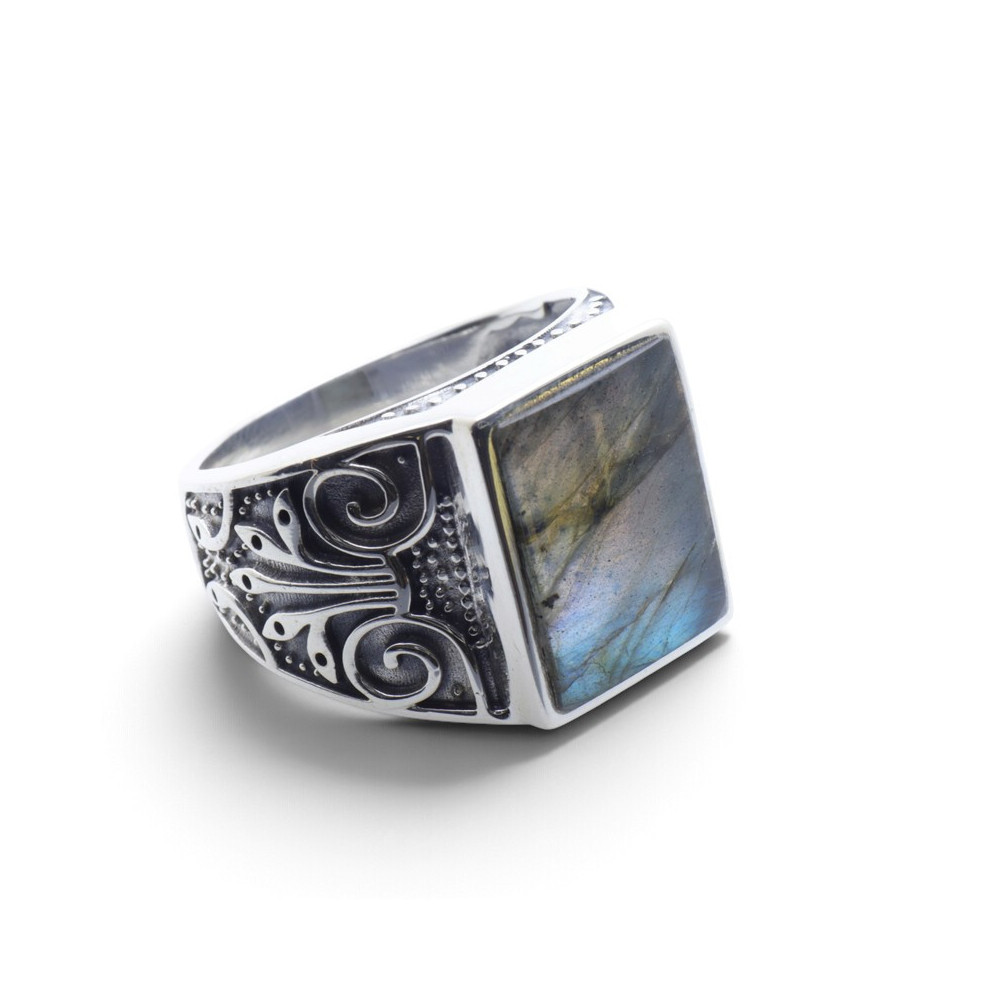 bague labradorite argent
