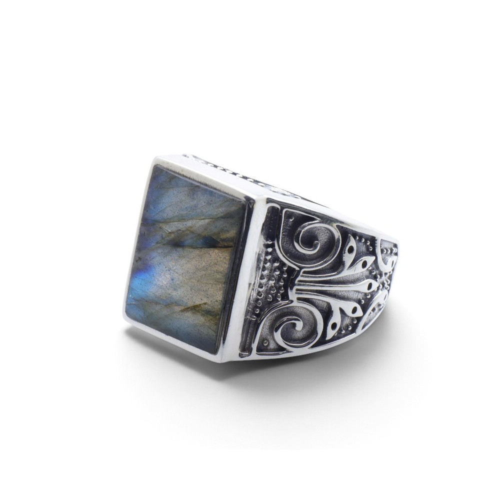 bague labradorite argent homme