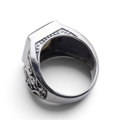 bague pierre labradorite argent