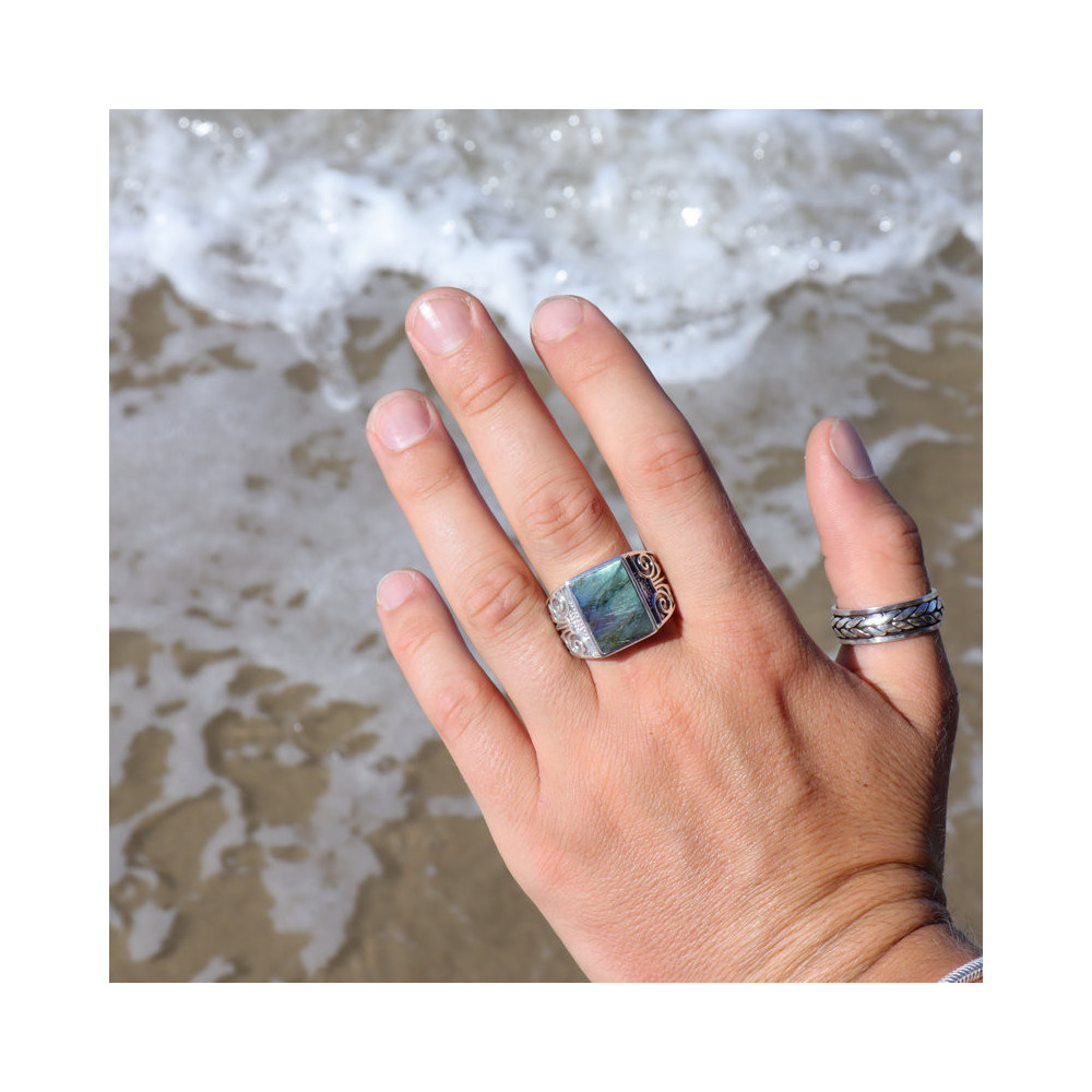 labradorite bague