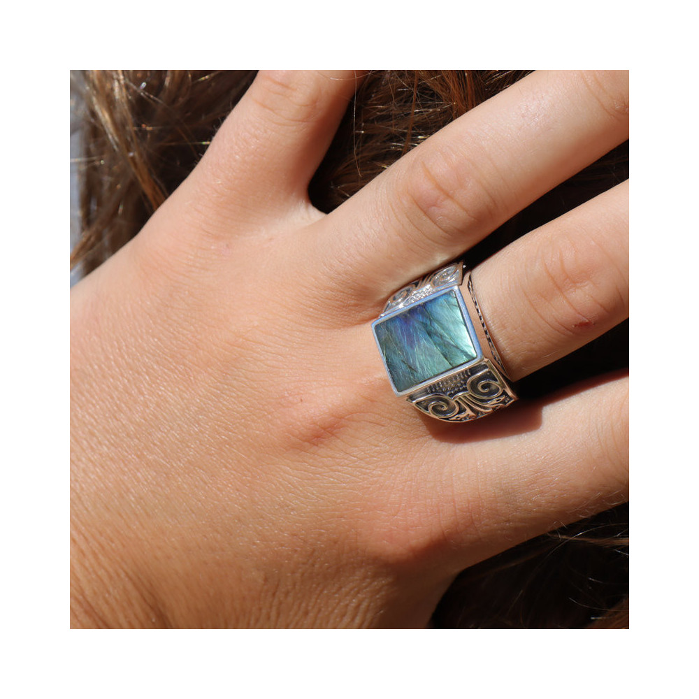 bijoux labradorite bague
