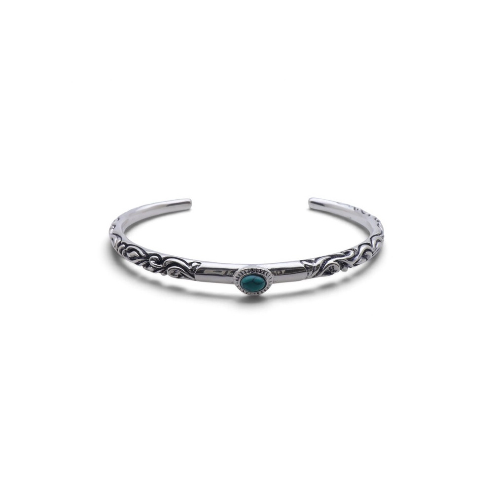 bracelet femme argent et turquoise