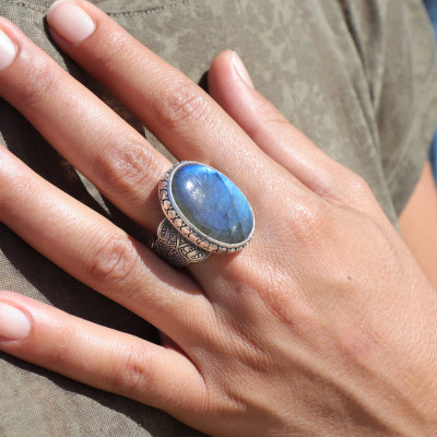 bague labradorite