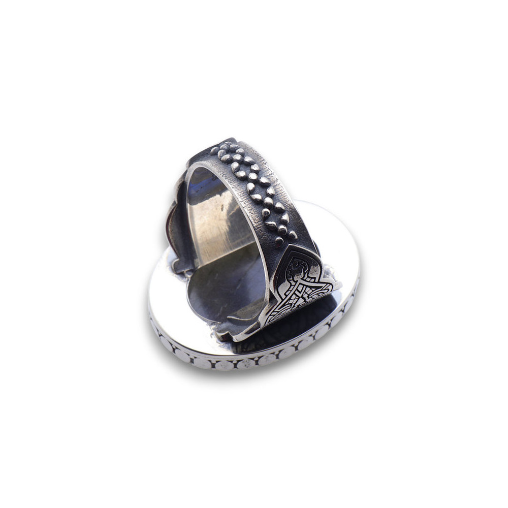 bague labradorite argent homme