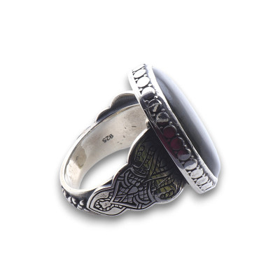 bague labradorite homme