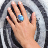 grosse bague labradorite