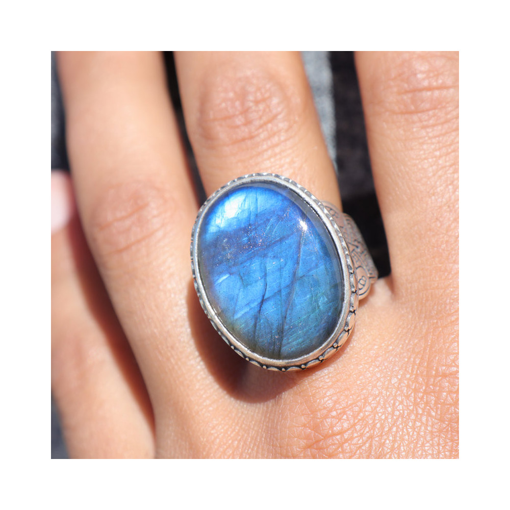 labradorite bague
