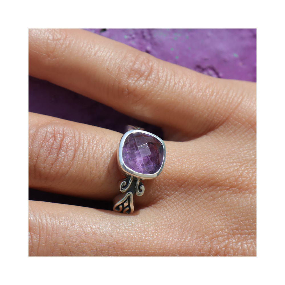 bague améthyste femme