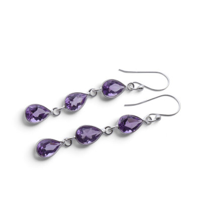 boucles d'oreilles améthyste