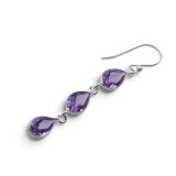 boucles d oreilles améthyste argent