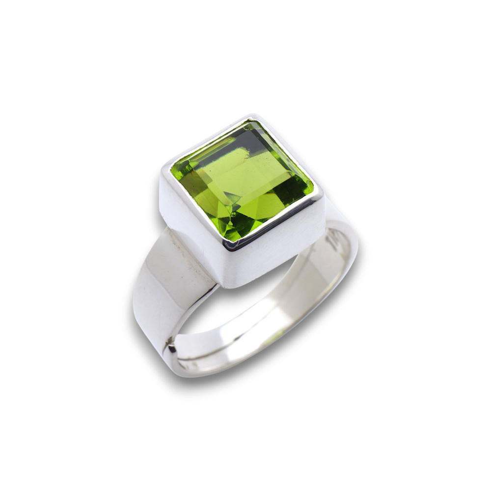 bague obsidienne verte