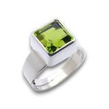 bague obsidienne verte