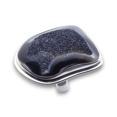 bague corail fossile noir femme