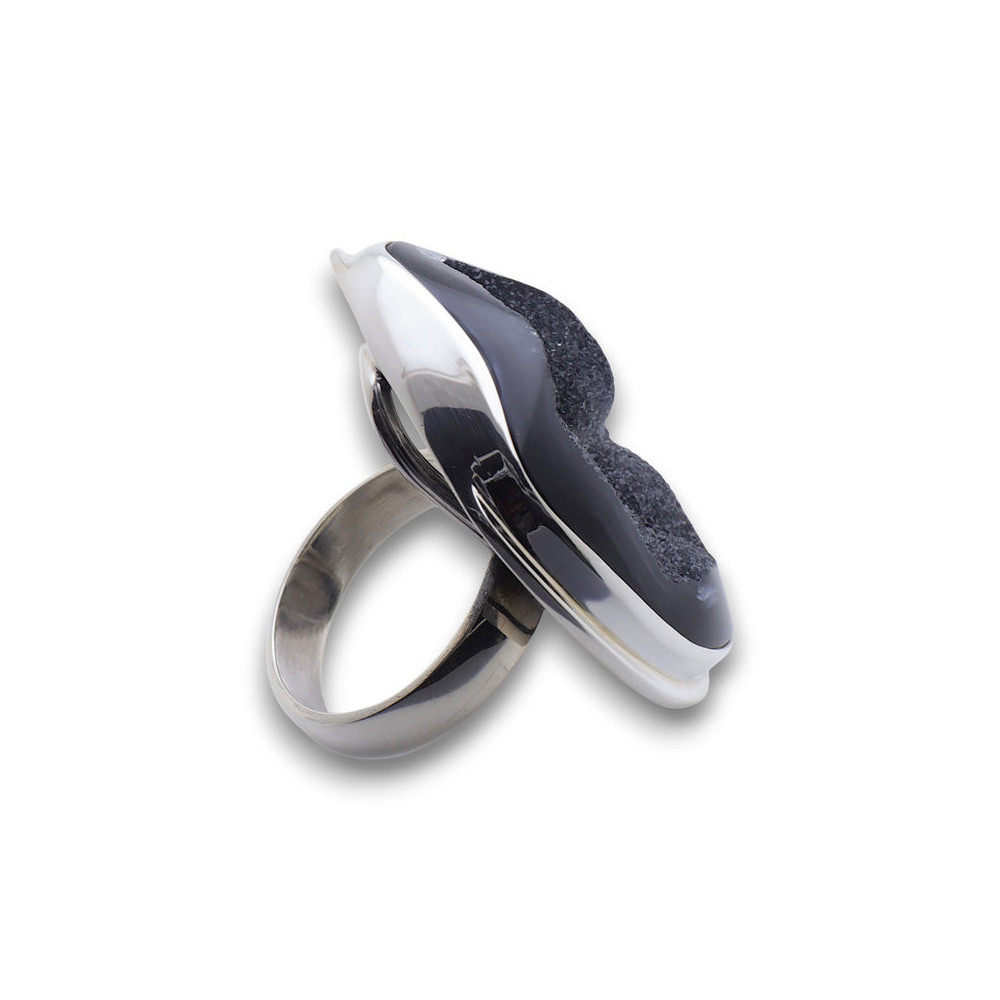 bague imposante corail noir