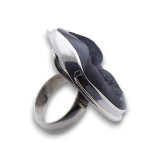 bague imposante corail noir